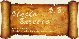 Vlajko Baretić vizit kartica